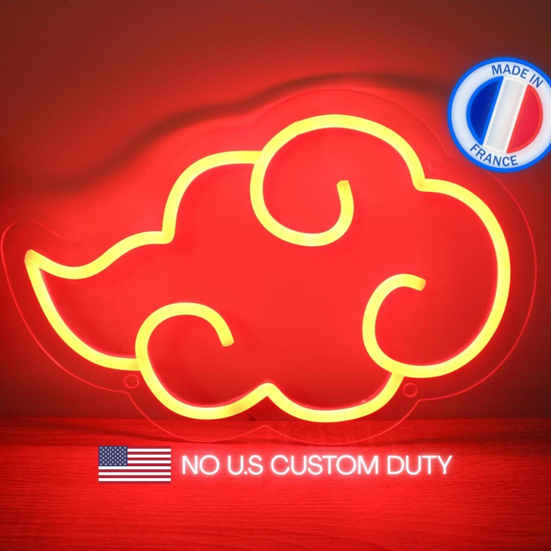 Akatsuki Japanese Anime Cloud Neon Led Fanmade - Anime Manga Wallart ...