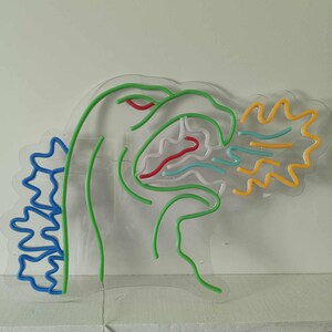 Godzilla King of Monsters Neon led light sign - Dinosaur monster Godzilla led wallart - Movie led light - Handmade in France image 2