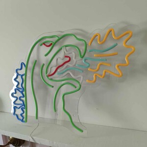 Godzilla King of Monsters Neon led light sign - Dinosaur monster Godzilla led wallart - Movie led light - Handmade in France image 4
