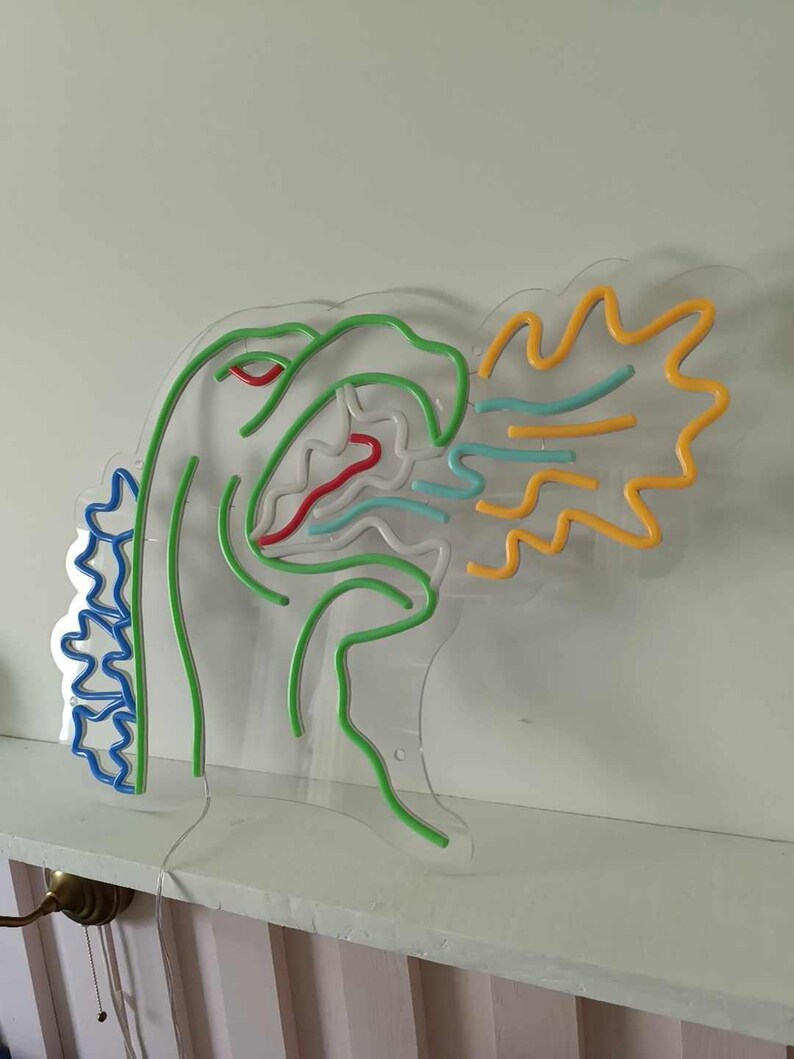 Godzilla King of Monsters Neon led light sign - Dinosaur monster Godzilla led wallart - Movie led light - Handmade in France image 4