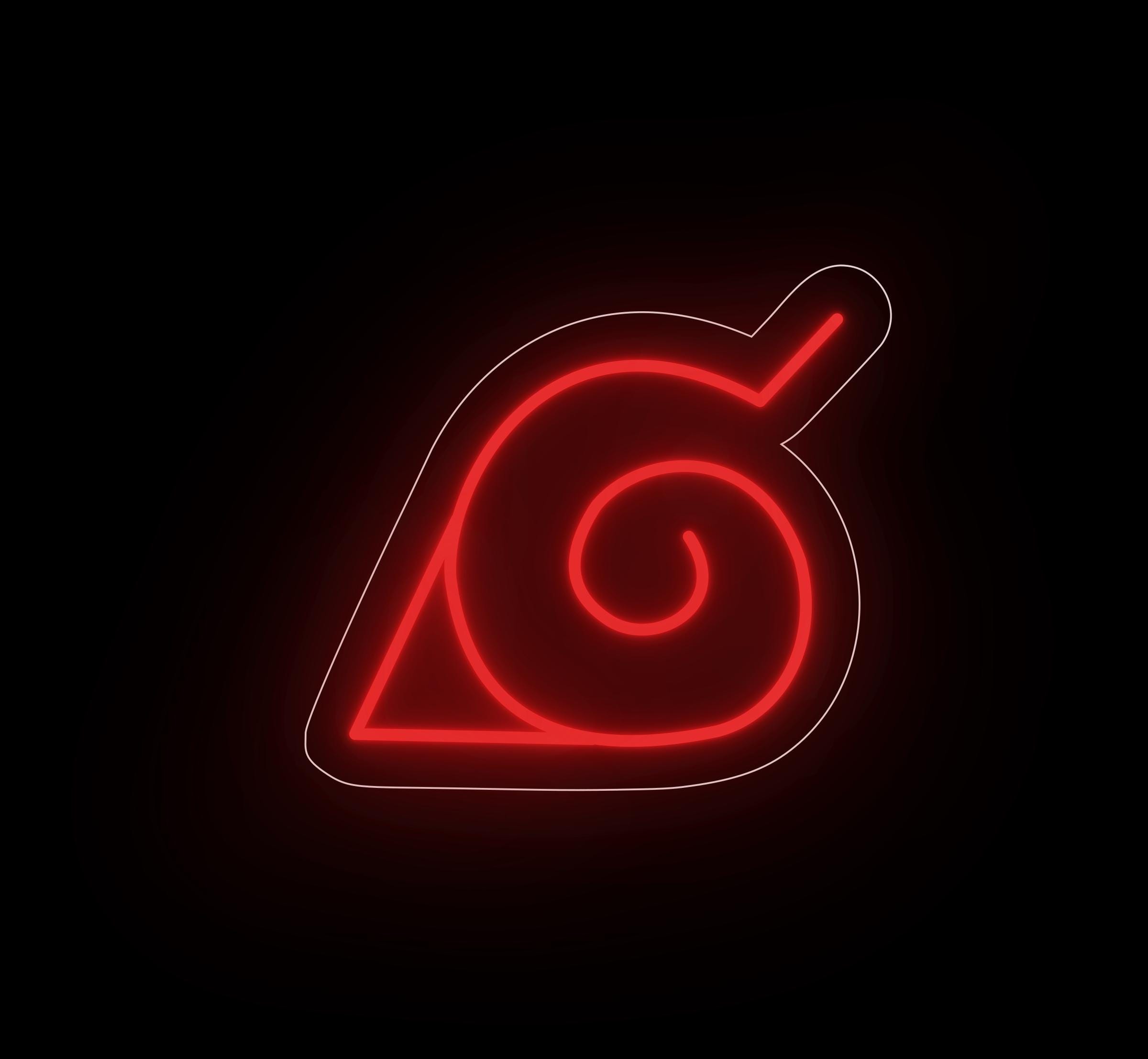 Konoha anime manga Neon led sign fanmade - Konoha anime Manga wallart decor led light handmade in France - Light-dimming control included