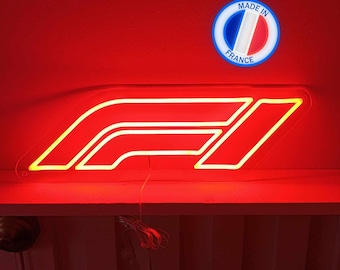 F1 led light - Formula 1 led light - F1 neon sign - motorsport led light - handmade in France