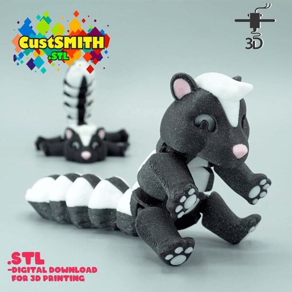 Articulated Skunk Stl file for 3D Printing