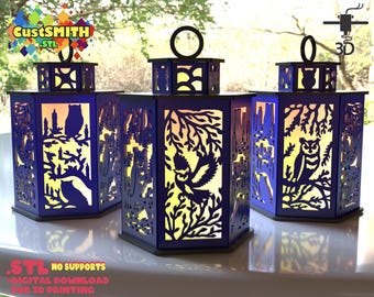 3D Printable Owl Lamp Decoration STL file