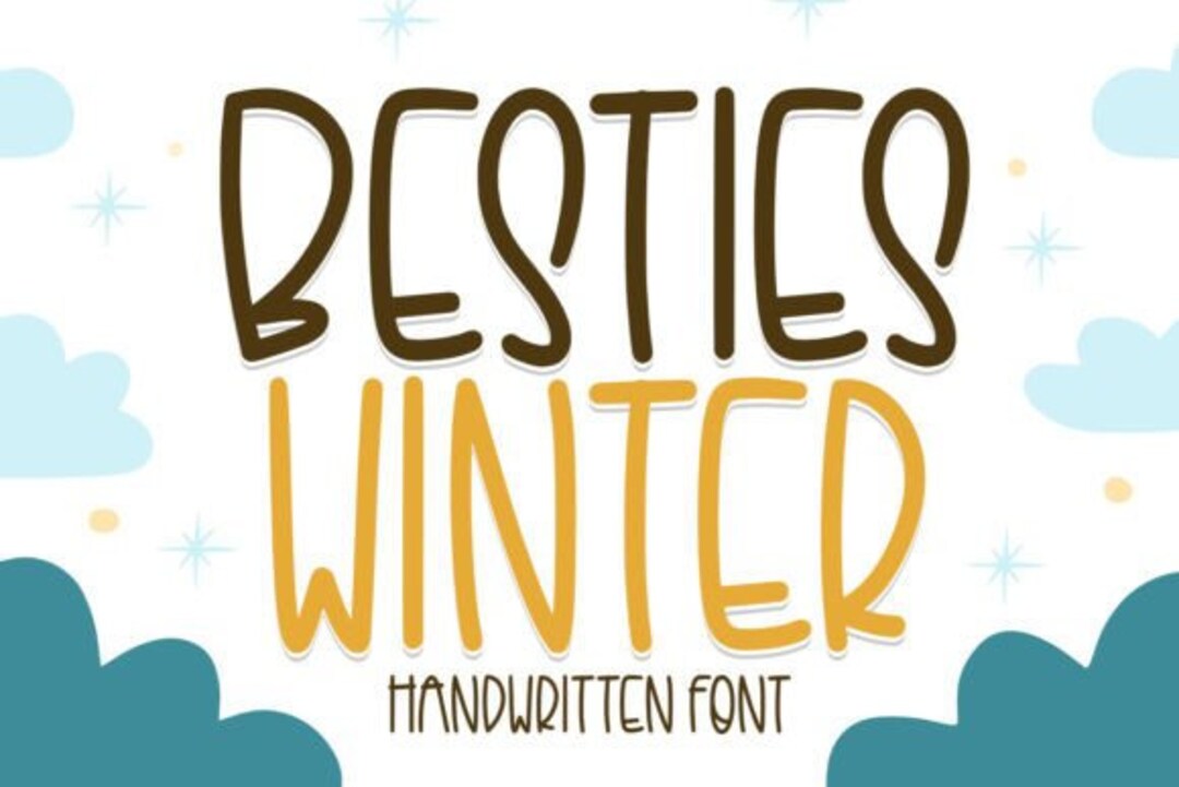 Besties Winter Font, Bold Font, Classic Font, Script Font, Vintage Font ...