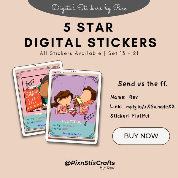 5Star Digital Sticker Cards by Rev