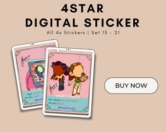 4 Stars Digital Sticker Card by Rev