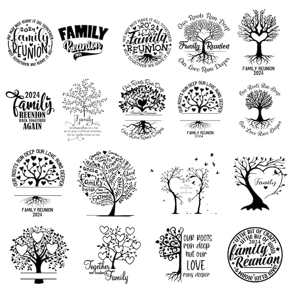 Pacchetto SVG riunione di famiglia 2024, camicia per riunione di famiglia in formato SVG, albero genealogico SVG, riunione di famiglia PNG, vacanza in famiglia in formato SVG 2024, camicia di famiglia in formato SVG