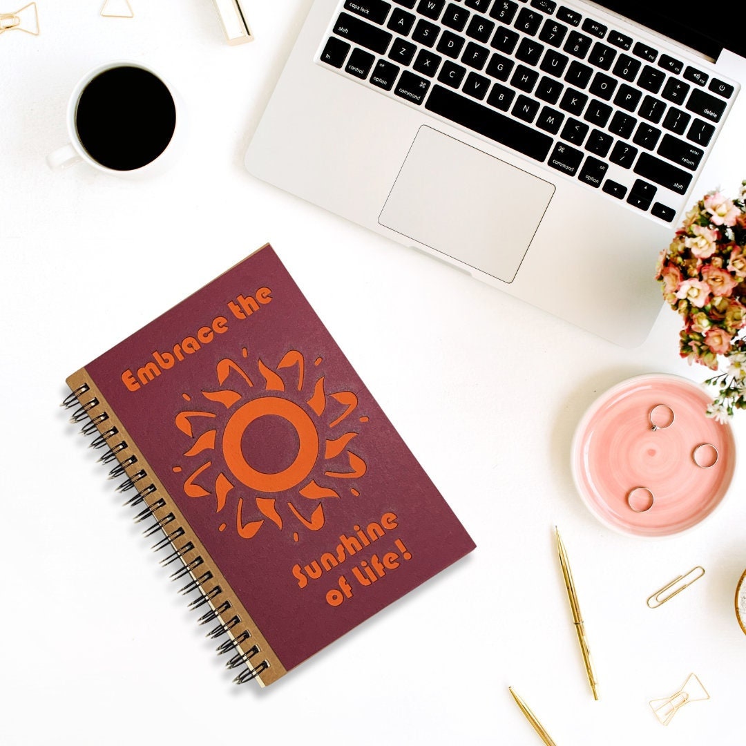 Notebook Embrace Embrace the Sunshine of Life! Personalized Laser Engrave Notebook ...