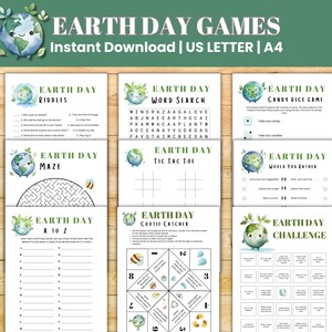 Earth Day Games | Earth Day Activities Bundle | Earth Day Game | Earth Day Home school Activities