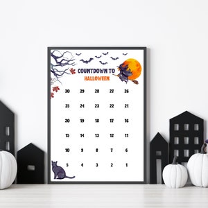 Halloween 30 Day Countdown Calendar