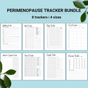 Perimenopause Tracker Inserts Women’s Health Worksheets Menopause Planner Perimenopause Symptom Tracker