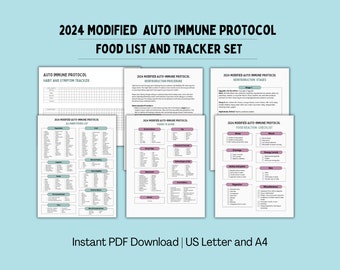 AIP Food list 2024 Modified Autoimmune Protocol Food List Reintroduction stages, guidelines and food reaction food list Symptom Tracker