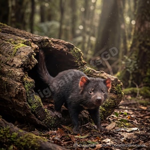 Tasmanian Devil Wall Art Printables (Set of 5) – Digital Download | Wildlife Decor | Australian Animal Art| 4K