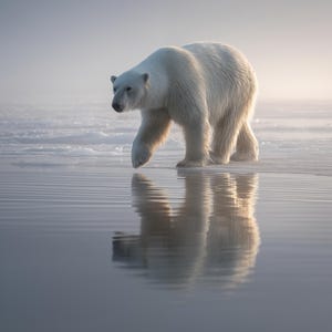 Watercolor Polar Bear Prints (Set of 4): 4K Arctic Animal Illustrations (Digital Download)