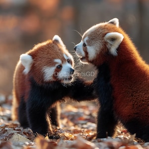 Red Panda Photography Set of 3 | 4K Animal Wall Art Prints | Red Panda Nature Decor | Wildlife Nursery Art | 3:4 JPG Digital Download