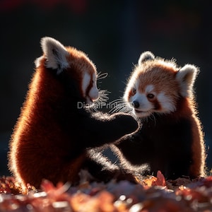 Red Panda Wall Art Set of 4 | 4K Red Panda Photography Prints | Animal Decor | Nursery Art | Digital Download | 3:4 JPG Wildlife Images