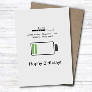 Carte d'anniversaire humoristique, imprimable, impression 11 po par 8,5 po - coupé et plié  à 5 po par 7 po , format pdf -