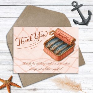 Carte de remerciement sardine- version imprimable - pdf _Format UsLetter