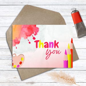 Carte de remerciement artiste- version imprimable - pdf _Format UsLetter