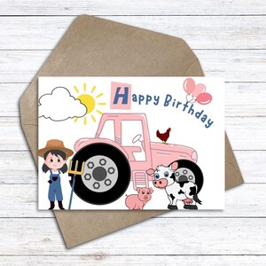 Cartes anniversaire Imprimable - Farmer- version imprimable