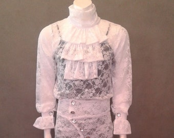 MADE TO ORDER  all white lace costume for Men