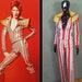 Jacquelyn Velvets reviewed MADE TO ORDER David Bowie / Ziggy Stardust Striped 2 piece suit with high collar and shoulder 'wings'