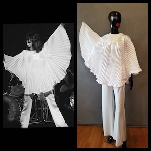 MADE TO ORDER Freddie Mercury Inspired Pleated Poncho and Pant for Women