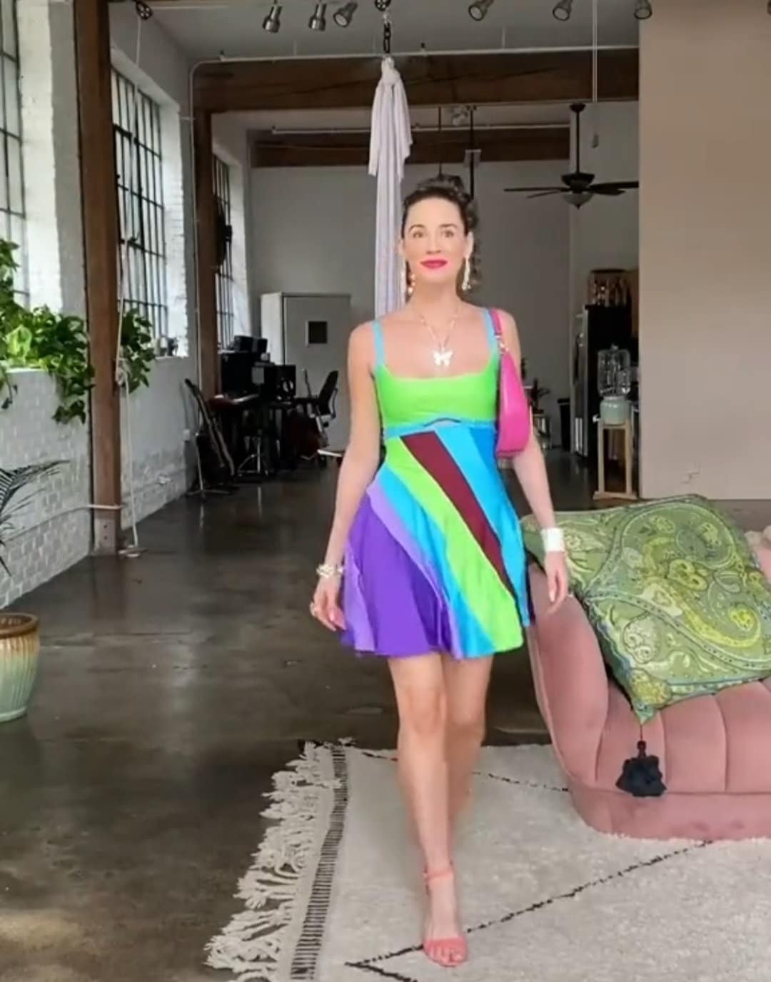 Jenna Rink Dress: 13 Going on 30 Inspired, Rhinestone Lycra dress