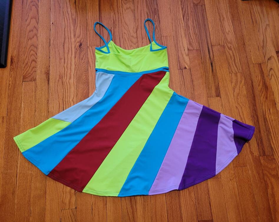 13 going on 30 multicolor cut out dress Amazon.com: Women Jenna Rink 13 Going on 30 Outfits Multicolor Cut Out Dress Retro Print Fitted Strap Dress 2000s Costume : Clothing, Shoes & Jewelry