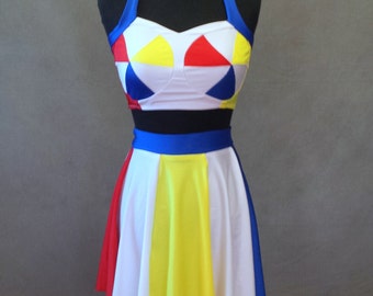 MADE TO ORDER California Girls at the Superbowl Inspired *Beach Ball* Top and Skirt