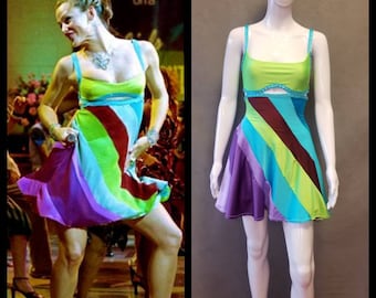 MADE TO ORDER "13 going on 30" Inspired Multi-Colored Dress