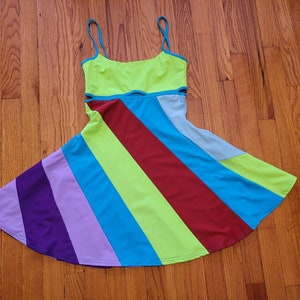 MADE TO ORDER Jenna Rink 13 going on 30 Inspired Multi-Colored Dress a more affordable alternative to my original one. 5 star reviews image 2