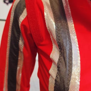 Handmade David Bowie Ziggy Stardust Costume: Striped Lycra Suit image 3