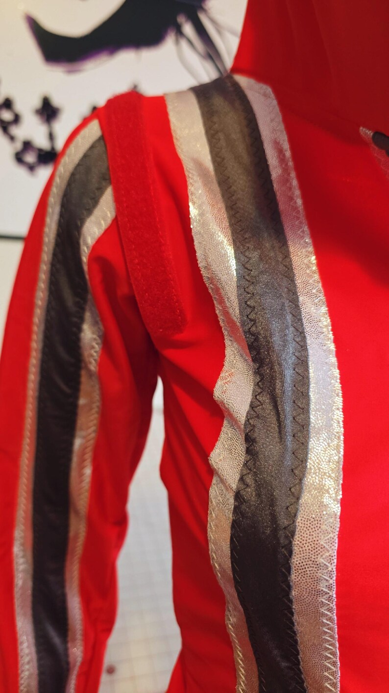 Handmade David Bowie Ziggy Stardust Costume: Striped Lycra Suit image 3
