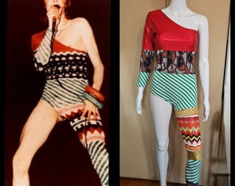 MADE TO ORDER Limited Edition David Bowie Inspired One Shoulder-One Leg Bodysuit Costume