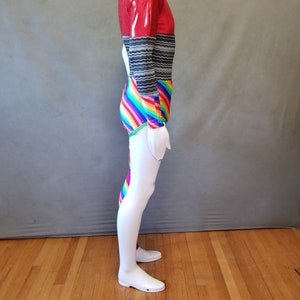 MADE TO ORDER Limited Edition David Bowie Pride Inspired One Shoulder-One Leg Bodysuit Costume for Men image 4