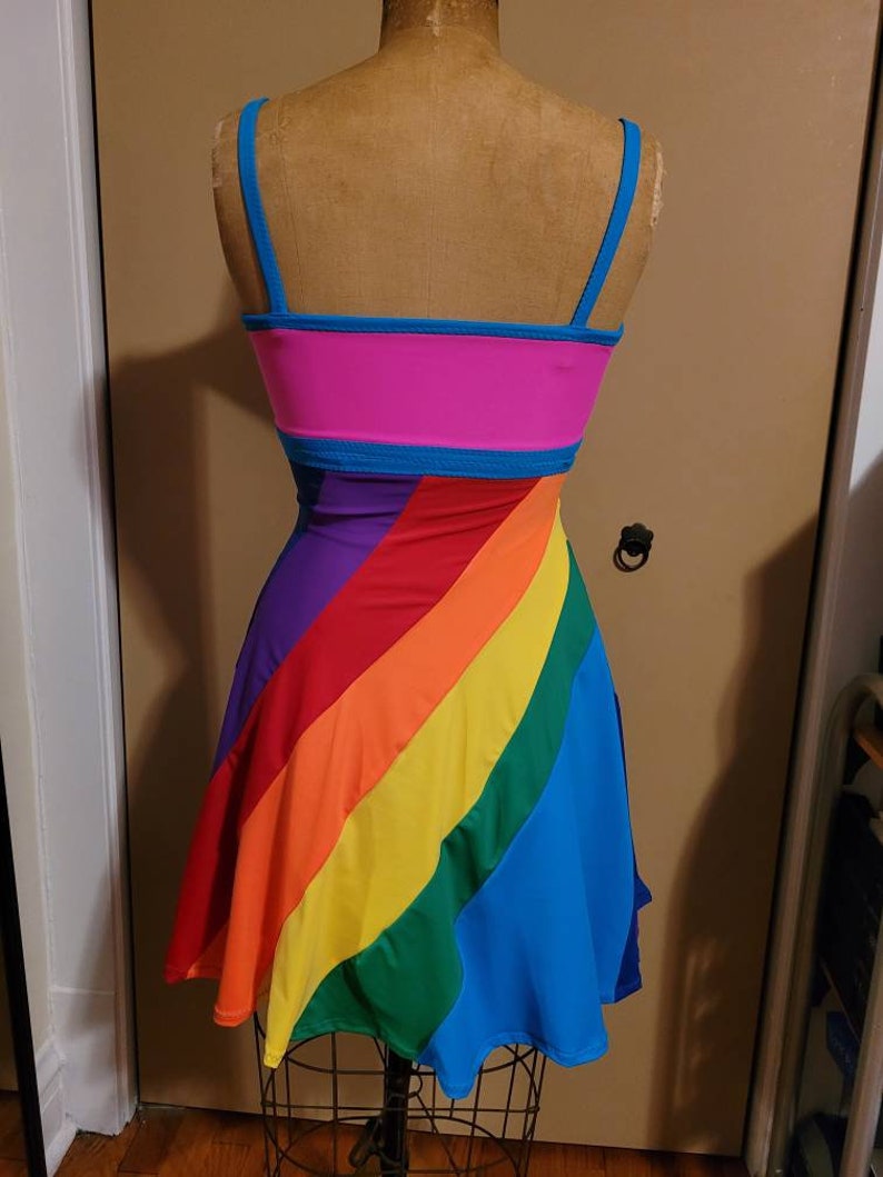 MADE TO ORDER 13 going on 30 Inspired Rainbow-Colored Dress image 4