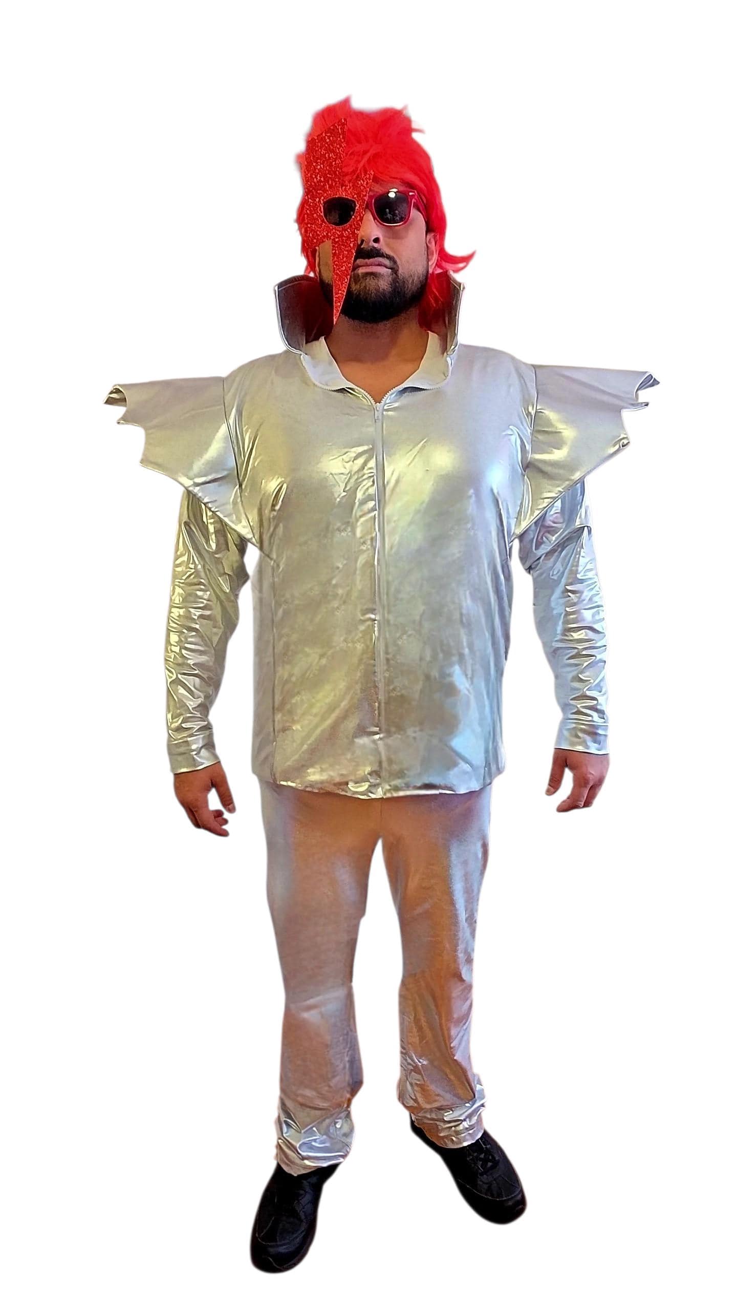 David Bowie Ziggy Stardust Silver Metallic Costume: Handmade 2