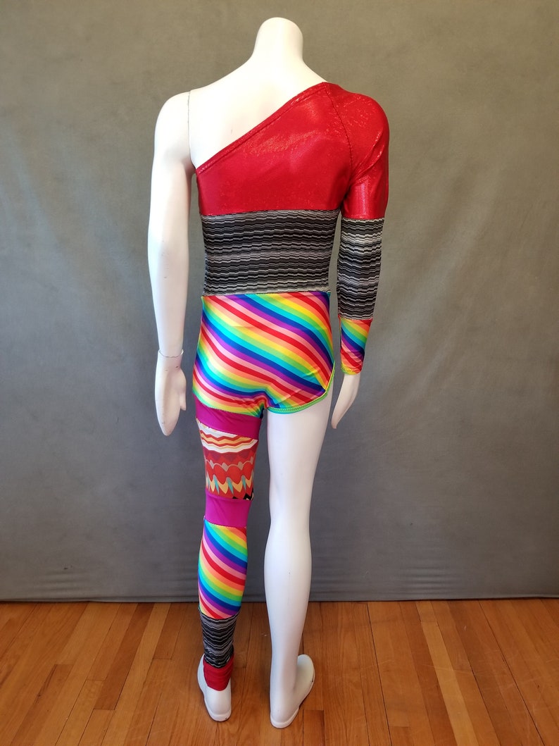 MADE TO ORDER Limited Edition David Bowie Pride Inspired One Shoulder-One Leg Bodysuit Costume for Men image 5