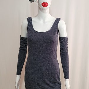 Made To Order Whitney &#39;How wiil I Know&#39; charcoal inspired dress and sleeves