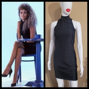 MADE TO ORDER Whitney Houston 'I wanna dance with somebody' black inspired dress image 1