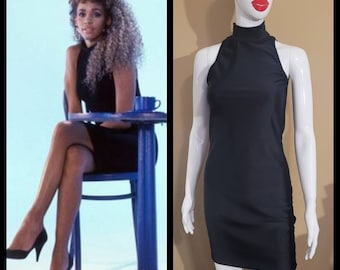 MADE TO ORDER Whitney Houston 'I wanna dance with somebody' black inspired dress