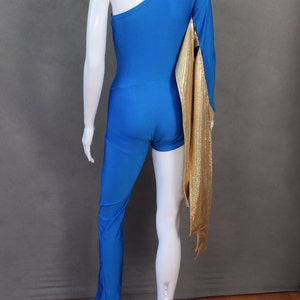 MADE TO ORDER Limited Edition David Bowie/ Ziggy Stardust Inspired One Shoulder-One Leg Bodysuit Flame Costume image 4