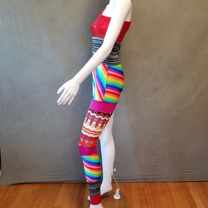 READY TO SHIP David Bowie Pride Inspired One Shoulder-One Leg Bodysuit Costume for women image 3