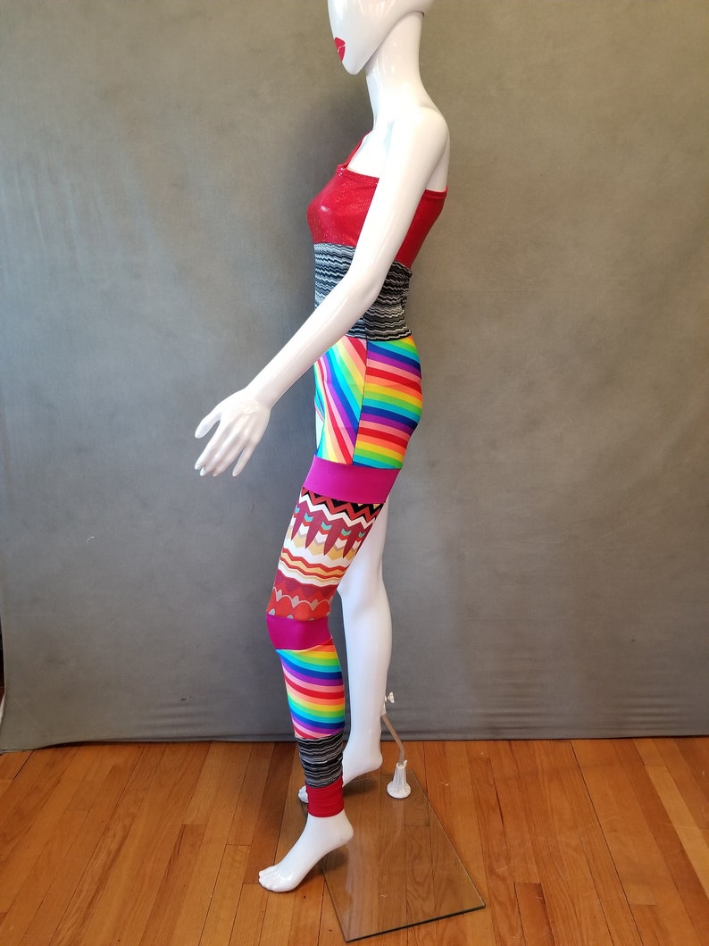 READY TO SHIP David Bowie Pride Inspired One Shoulder-One Leg Bodysuit Costume for women image 3