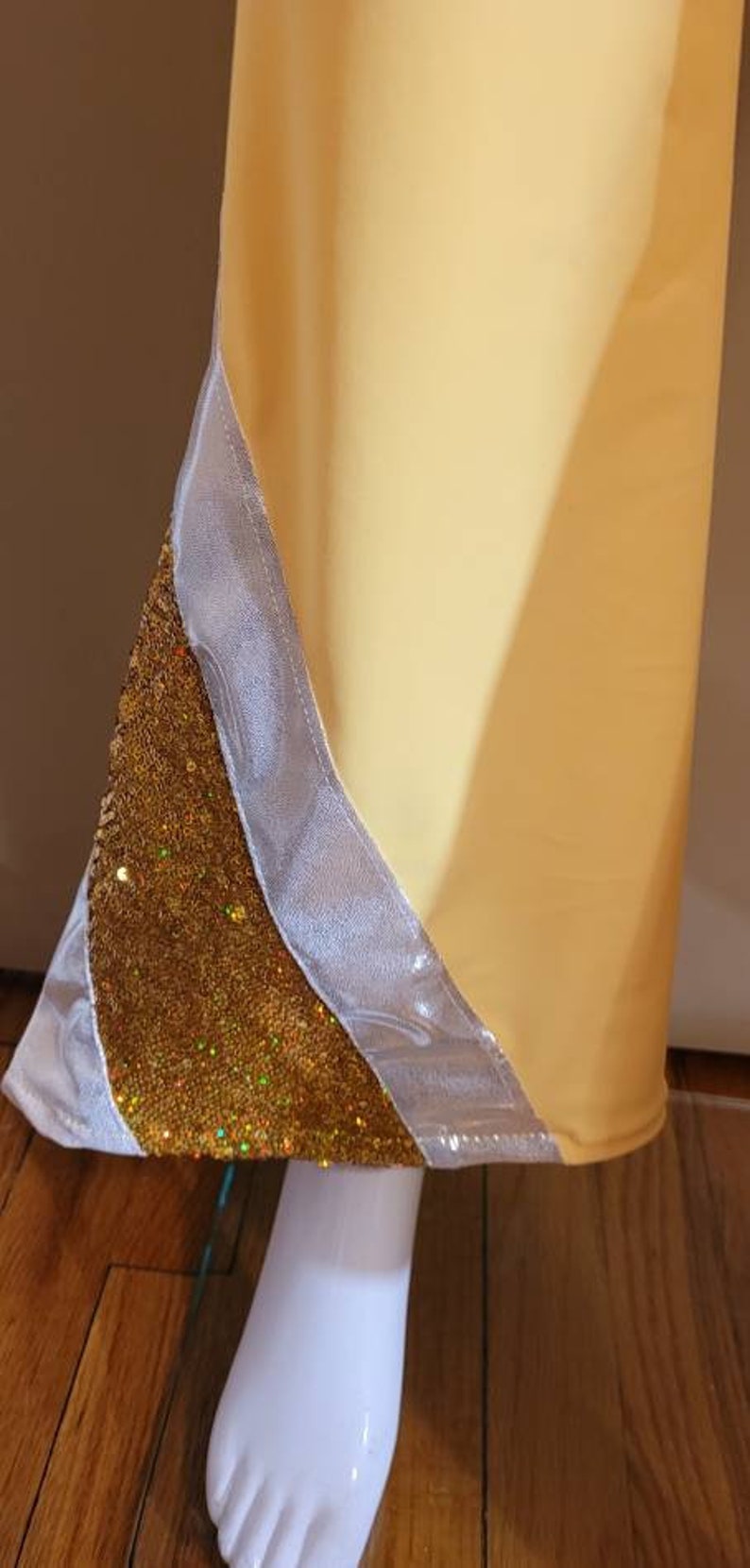 MADE TO ORDER Elton John inspired Yellow / Gold Vest, belt and Pant for Women image 5