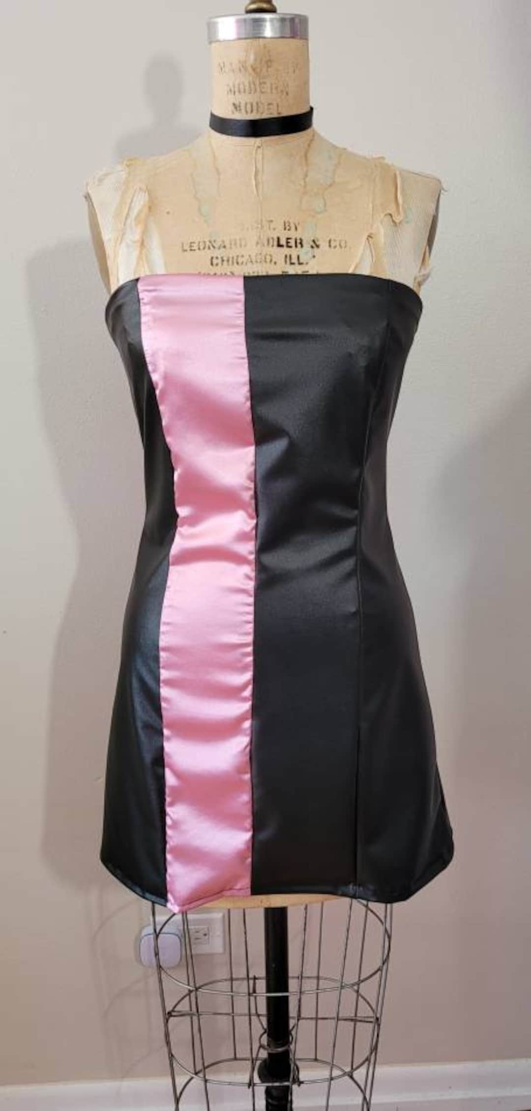 MADE TO ORDER Cady Heron Black and Dusty Pink Party Dress