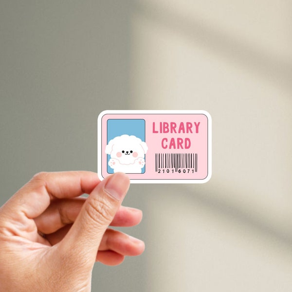 Library card sticker, bookish sticker, book lover gift, bookish merch, Kindle sticker, smut reader, reading lover, e-reader