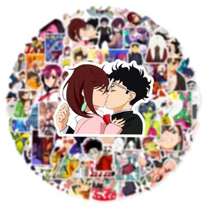 Lot de 60 stickers dessin animé Dandadan, stickers graffiti dessin animé en PVC pour coques de téléphone, ordinateurs portables, skateboards, projets DIY de scrapbooking